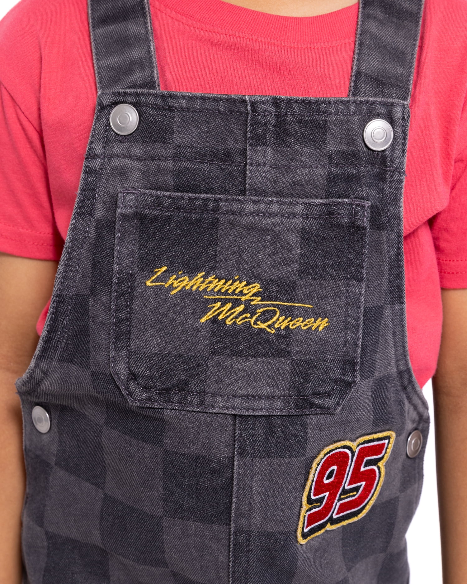 Pixar Cars Toddler Boys T-Shirt and Cotton Shortalls Set, 2 Piece, Sizes 12M-5T