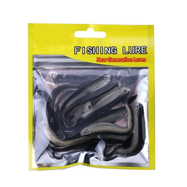 fashionhome 10pcs/bag 8cm Soft Artificial Loach Fish Bait