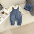 thumbnail image 5 of Zwiiyzr 2025 Infant Baby Girl Boy One Piece Outfit Solid Romper Long Sleeve Onesie Cotton Jumpsuit With Hat Outfits Baby Clothes White, 5 of 7