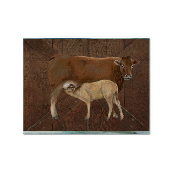 Carolines Treasures SB3074PLMT Cow Momma And Baby Fabric Placemat, Multicolor