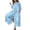 a-Sky Blue42, variant on Womens Washed Solid Color Denim Wide Leg Jumpsuit Button Down Front Multiple Pockets Long Sleeve Loose Oversized Fit Casual Streetwear For Daily Wear Sky Blue XXL