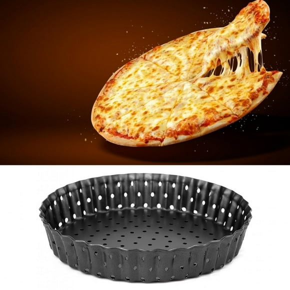 Pizza Baking Pan,Household Thicken Non-Stick Carbon Pizza Baking Dish Kitchen Baking Tools Dependable Performance