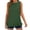 Army Green, variant on fatyb Women's Tank Tops Ruffle Hem Sleeveless Tshirts Crewneck Casual Plain Lightweight Summer Blouses