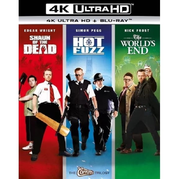 Shaun of the Dead/Hot Fuzz/The World's End (4K Ultra HD, Blue-ray, Digital)