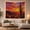Tall Saguaro, variant on Saguaro Cactus in a Glowing Desert Sunset, Dramatic Illustration for Nature Lovers, Western Desert Art, Housewarming Gift, Tapestry Wall Hanging for Bedroom and Living Room