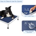 thumbnail image 4 of Veehoo Chew Proof Dog Bed, Rustless Aluminum Frame and Textilene Mesh Fabric, Blue, Medium, 4 of 8