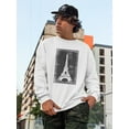 thumbnail image 2 of Eiffel Tower Chalk Art Sweatshirt Men -Ethan Harper Designs, Male Large, 2 of 4