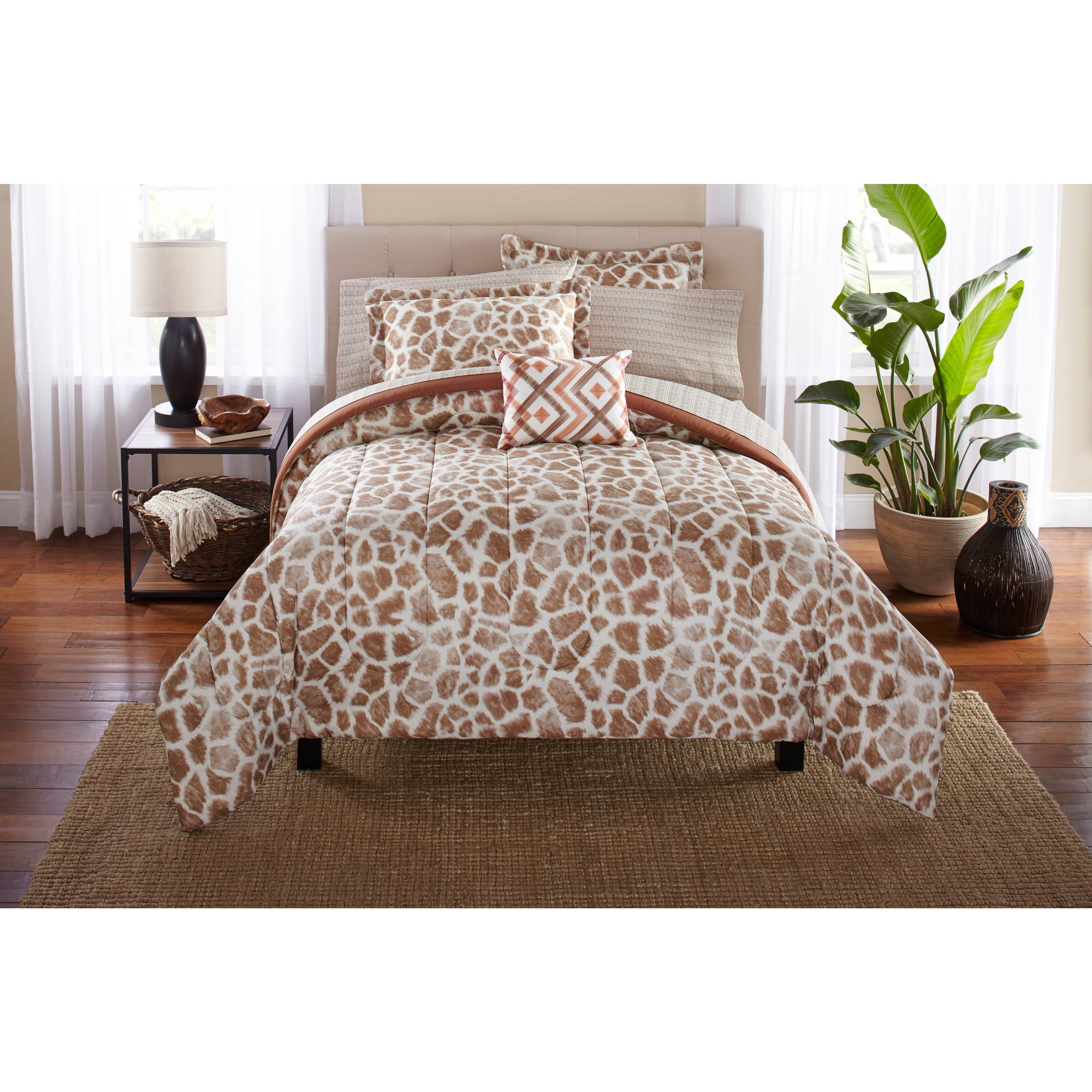 Mainstays Giraffe Bed In A Bag Bedding Walmart Com