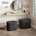 thumbnail image 2 of Highcool Round Ottoman with Storage Space, 18 Inch, Ottoman Footrest, Boucle Foot Stool Ottoman 330lbs, Ottoman, 2 of 7