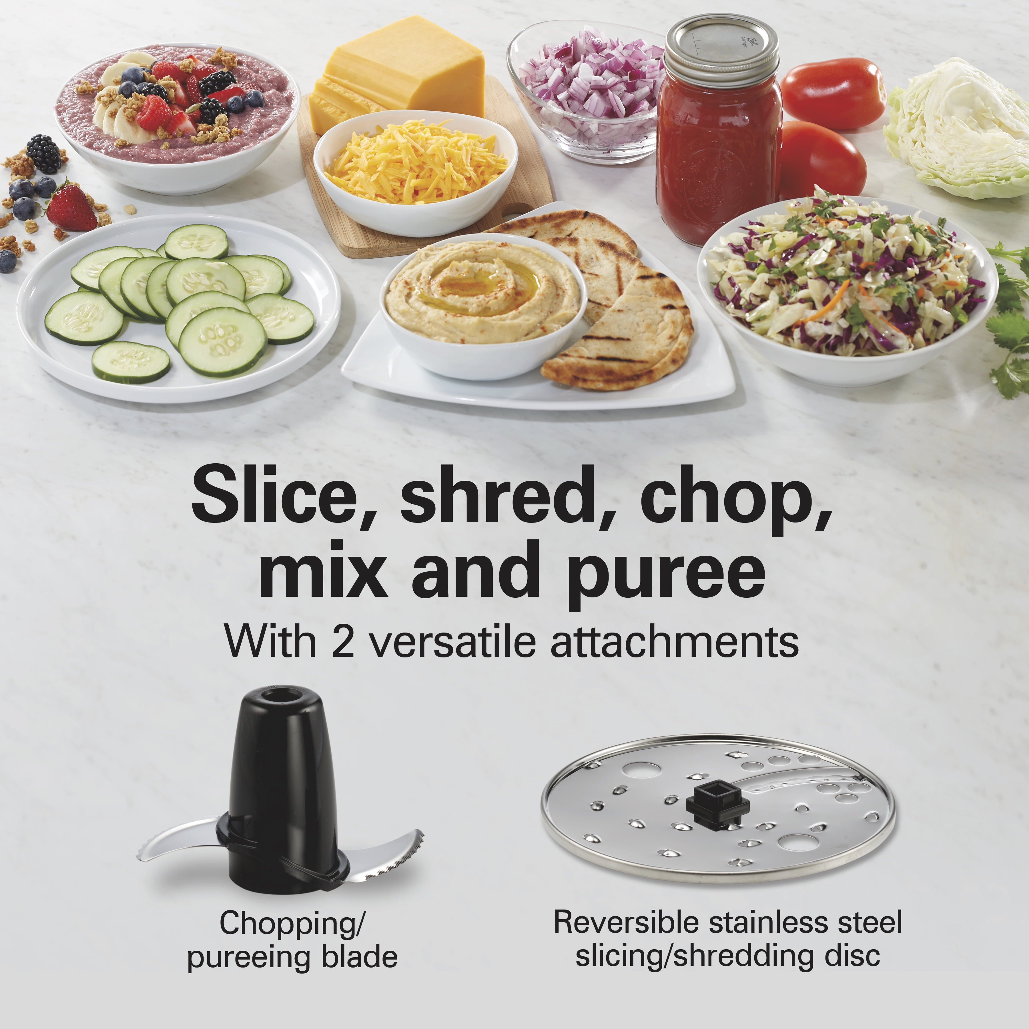 Hamilton Beach Electric Food Processor, 10 Cup, Easy Clean Hamilton Beach Electric Food Processor, 10 Cup, Easy Clean
