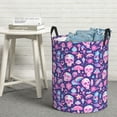 thumbnail image 6 of Susaid mushroom rainbow color Skull Print Waterproof Oxford Cloth Storage Circular Laundry Hamper BasketCapacity for Home-Small, 6 of 6