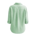 thumbnail image 5 of SAWOBUUN Womens Button Down Shirts Long Sleeve Striped Dress Shirt Collared Office Work Blouses Tops, 5 of 8
