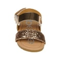 thumbnail image 4 of bebe Leatherette Fashion Glitter Flat Sandals, Rose Gold (Toddler Girl's), 4 of 8