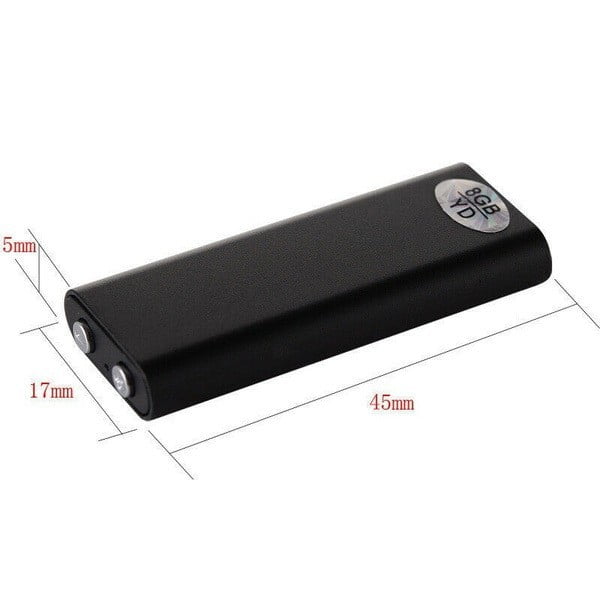 Mini Digital Voice Recorder 8GB, USB Rechargeable Audio Recorder with Noise Reduction and Voice Activated Recording