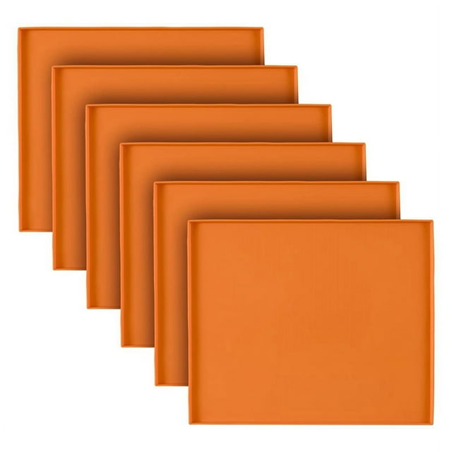 Silicone Dehydrator Trays for Making Fruit Leather, Non Stick Dehydrator Trays with Raised Edge Reusable Silicone Mats