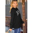 thumbnail image 2 of POGLIP Sweat-Shirt Surdimensionné à Imprimé Léopard Noir pour Femmes, 2 of 6