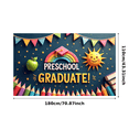 thumbnail image 6 of Colorful Design Happy Graduation Banner Preschool Graduate Rainbow Theme for Preschool Graduation Party Kids Celebration Classroom Decoration, 6 of 7