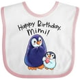 thumbnail image 3 of Inktastic Happy Birthday, Mimi- Cute Penguins Boys or Girls Baby Bib, 3 of 4