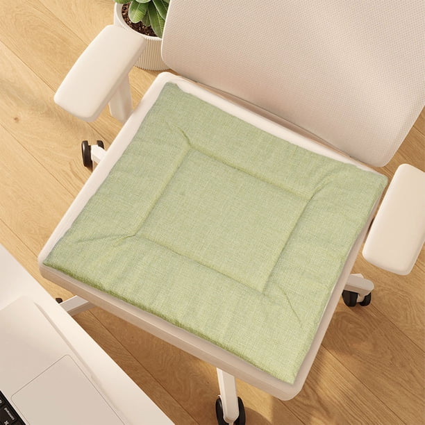 Cojín de lino multicolor para silla - Cojín cuadrado de 40 x 40 cm para comedor, oficina y salón - Suave, duradero y lavable - Gris, caqui, verde, azul, marrón, rosa, naranja, morado y vino