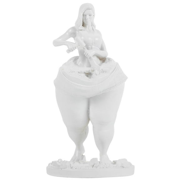 Creative Woman Figurine Carving Woman Fitness Lady Statue Ornament Resin Craft