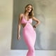 thumbnail image 3 of TEELYNN Vestido Bandage Sexy con Cintura Ahuecada para Mujer Vestidos Largos Vintage Sin Espalda para Playa Verano 2022 Vestidos de Fiesta Delgados, 3 of 5