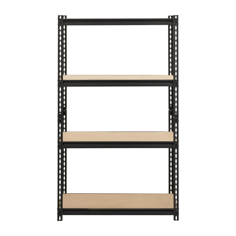 Iron Horse Wire Shelving Unit, 5 Shelf, 18D x 48W x 72H, Black - Steel - Traditional