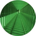 thumbnail image 1 of Ahgly Company Tapis d'Intérieur Rond Lavable en Machine Vert Foncé Transitionnel, 4 Pieds Rond, 1 of 7