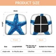 thumbnail image 3 of Summer Ocean Starfish Seat Covers for Dining Room Chairs Set Of 4,Stretch Printed Washable Chair Seat Cover with Elastic Ties and Button,Removable Waterproof Couch Cushion Covers, 3 of 6