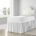thumbnail image 2 of College Dorm Bedskirt - Ruffled Dorm Bedskirt for Dorm Bed - Twin XL Size - 100% Microfiber - 60" Drop - Twin XL - White Solid., 2 of 8