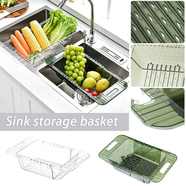 onlyliua para El Hogar Caja de Almacenamiento para Refrigerador, Caja de Congelador, Venta Al Por Mayor, Rejilla para Fregadero, Cesta Telescópica, Cesta de Plástico para Lavado de Cocina