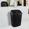 thumbnail image 5 of Nesmilers 4-Pack 70 Litre Large Plastic Trash Can with Lid, Swing Lid Garbage Can, Black, 5 of 5