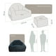 thumbnail image 4 of Sillón De Espuma Comprimida Al Vacío 1 Plaza Japandi Likka Navy Blue, 4 of 6