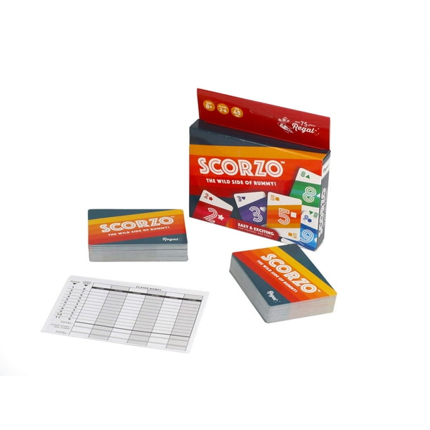 Regal Games - ScorZo - Divertido juego de cartas Rummy para toda la familia - Ideal para 2-6 jugadores a partir de 8 años