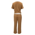 thumbnail image 4 of Lounge Sets for Women Casual 2 Piece Summer Round-Neck Sleeveless and Long Pants Solid Casual Sport 2PC Sets, 4 of 5