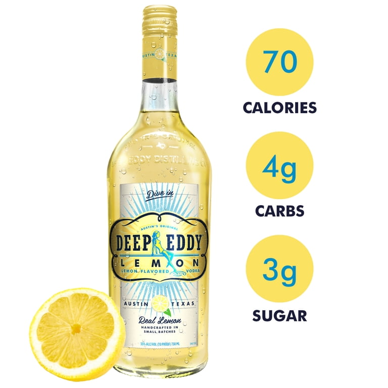 Deep Eddy Lemon Flavored Vodka, 375 ml Bottle, 35% ABV - Walmart.com