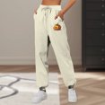 thumbnail image 2 of Bovemsi Capri Pants for Women Loose Pocket Sweatpants & Joggers Fashion Outfits Clothes M Beige, 2 of 4