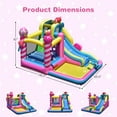 thumbnail image 4 of Costway Inflatable Bounce House Sweet Candy Bouncy Castle W/ Water Slide& 480W Blower, 4 of 10