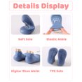 thumbnail image 6 of Baby Sock Shoes 3 Pack Boys Girls Walking Shoes Infant Slippers Non-Slip Soft Rubber Sole Lightweight Walking Shoes Blue Black Gray, 6 of 6