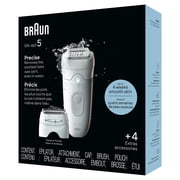 Braun Silk-epil 5 Epilator, Wet and Dry Epilator, Includes Shaver Head and Trimmer Comb, SE5-041, Grey