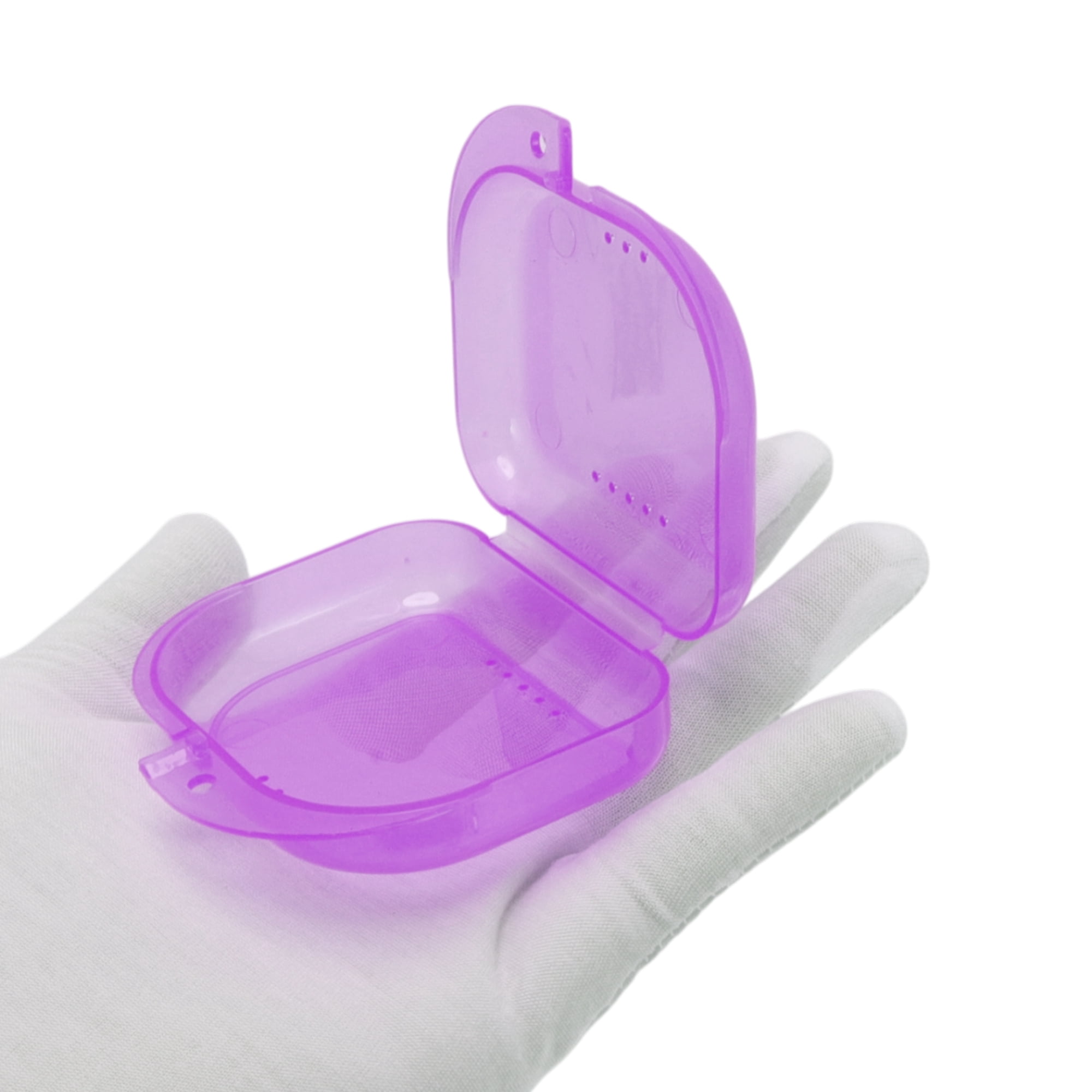 Unique Bargains Mini Braces Box with Brush 1 Set Clear, Pink
