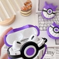 thumbnail image 2 of Funda de silicona para Airpods Pro, 3D Cute Kawaii Anime Fashion Funny Cool Design Funda protectora para Apple Airpod con llavero, para hombres/adolescentes/niños (Gengar), 2 of 5