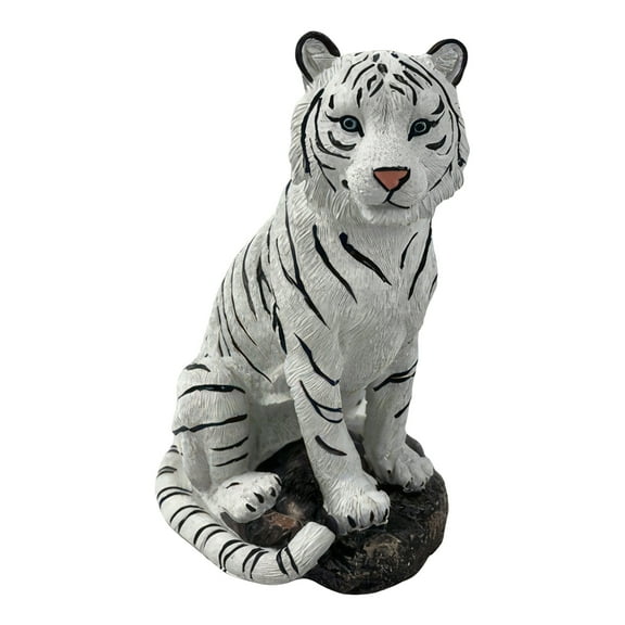 FC Design 6"H White Tiger Sitting Figurine Statue Sculpture Ornament Decoration Home/Room Decor and Unique Gift Ideas for Housewarming, Holidays and Birthdays