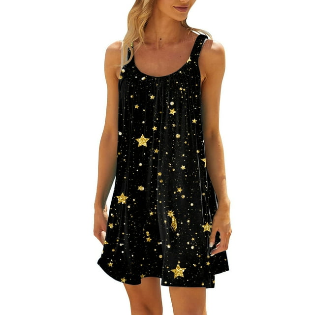 TJAZFJPA Robes Cocktail pour Femmes Robe Débardeur Décontractée Vacances Courte Été Robe Dos Nu Boho Maternité Robes d'Église pour Femmes
