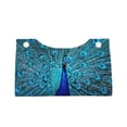 thumbnail image 4 of Lsque Beautiful Blue Peacock Printed Long Tissue Box Cover Holder, Facial Paper Organizer Dispenser,Triangle with Bottom Belt, PVC Leather Decorative Organizer, 4 of 9