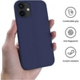 thumbnail image 6 of Shockproof Designed for iPhone 12 Mini Case, Liquid Silicone Phone Case with [Soft Anti-Scratch Microfiber Lining] Drop Protection 5.4 inch Slim Thin Cover, Navy Blue, 6 of 16