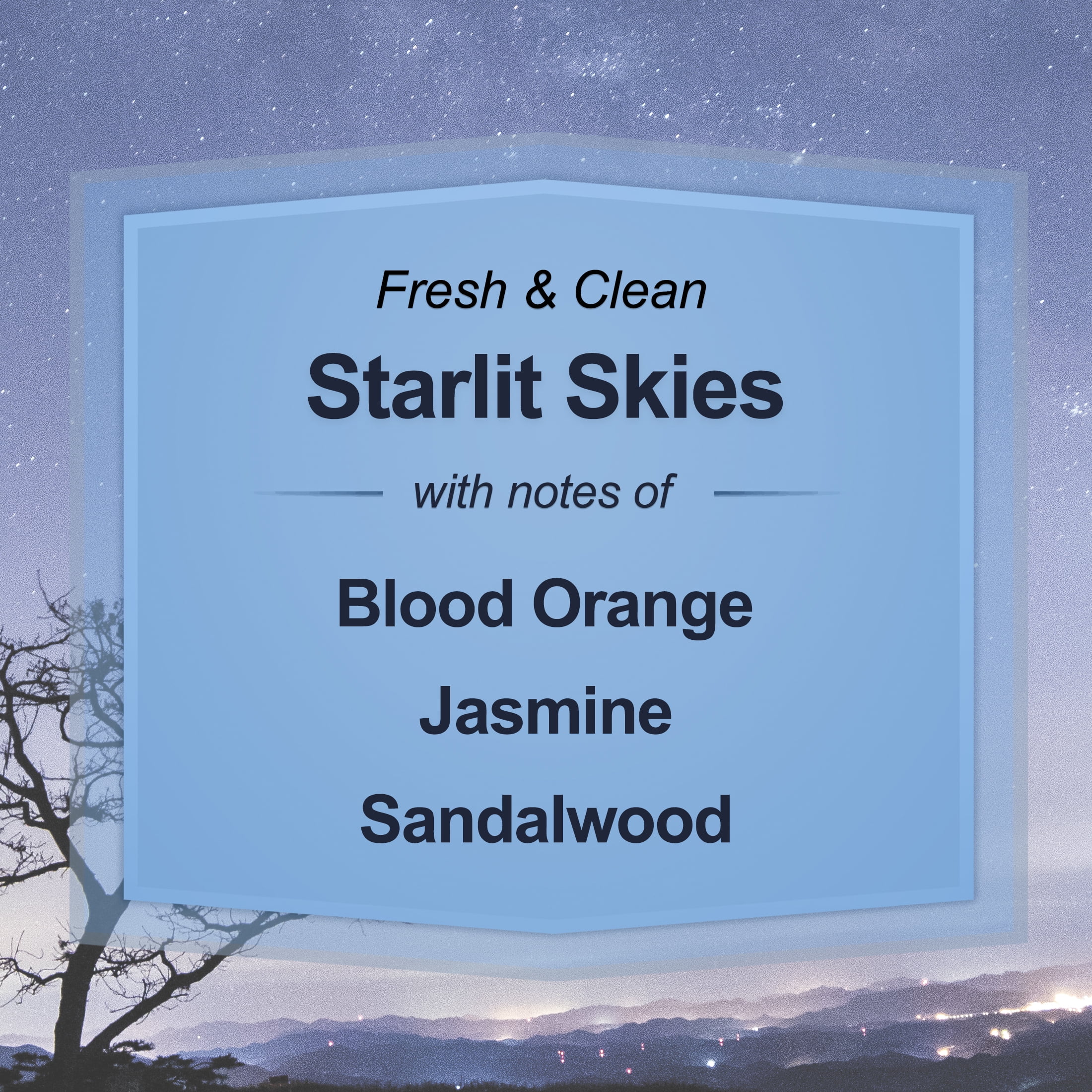 (4 pack) Mainstays Starlit Skies Scented 3-Wick Glass Jar Candle, 11.5 oz