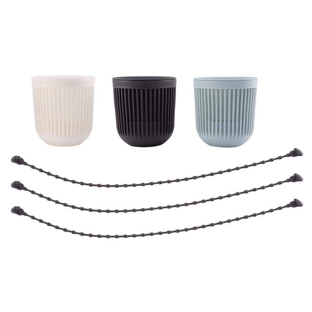 Miangastore 3Pcs Hanging Flower Pot Desktop Planter Leakproof Flowerpot Hanging Plant Pot Mixed Color