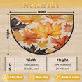 thumbnail image 3 of CURLYOOT Maple Leaf Half Round Door Mat, Indoor Outdoor Entrance Rug, Thanksgiving Semi Circular Area Rug, Non Slip Washable Absorbent Doormat, Laundry Room Rug 24'' x 36'', 3 of 7