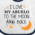thumbnail image 4 of Inktastic I Love My Abuelo to the Moon and Back Boys or Girls Baby Bib, 4 of 4