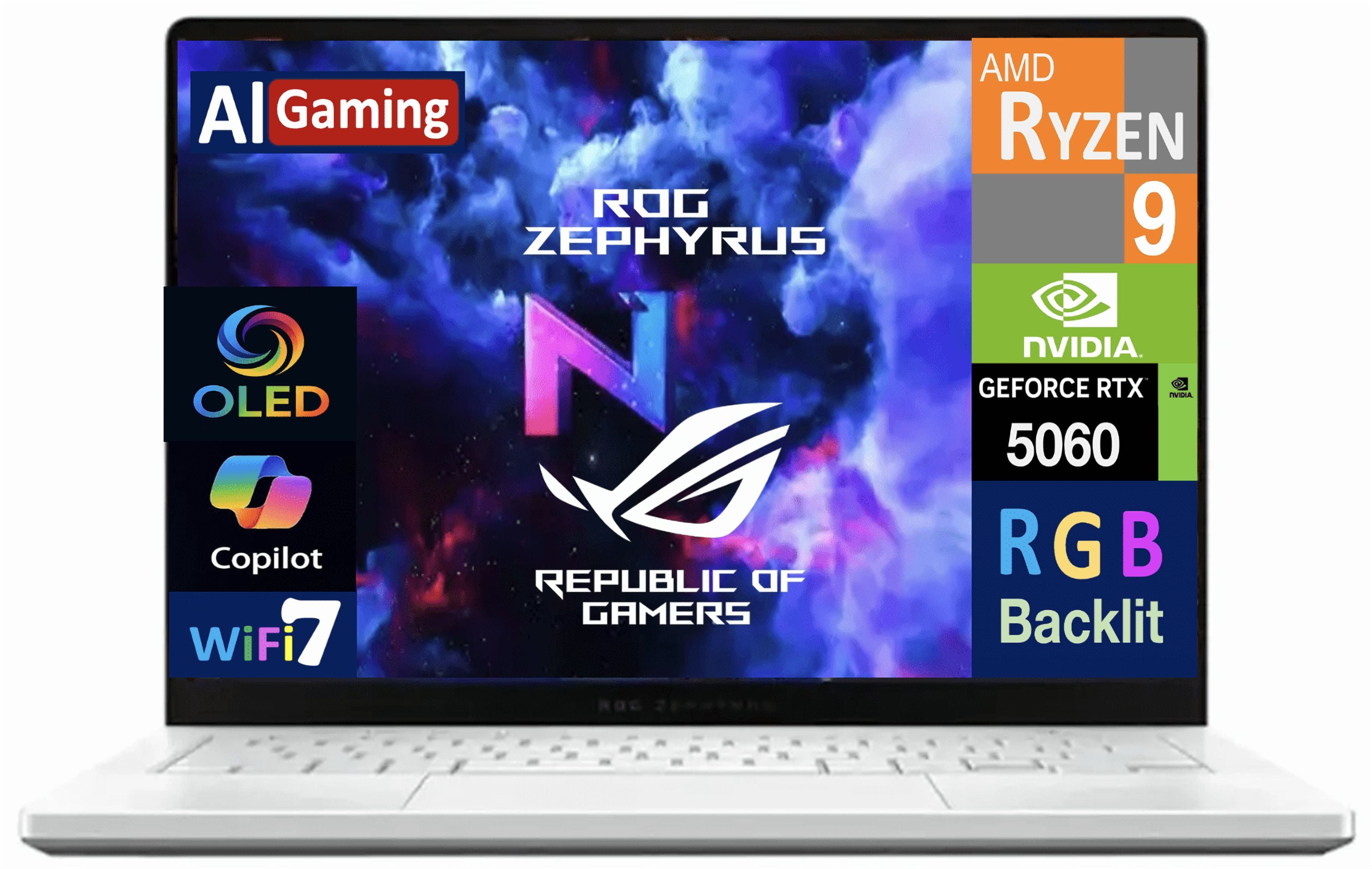 ASUS ROG Zephyrus 14” Gaming Laptop - QHD 165Hz, AMD Ryzen 9,16GB